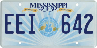MS license plate EEI642