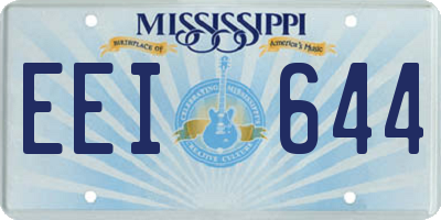 MS license plate EEI644