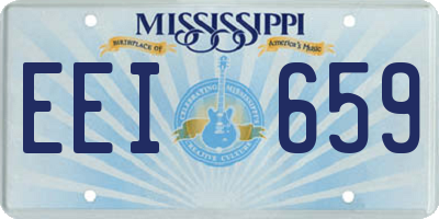 MS license plate EEI659