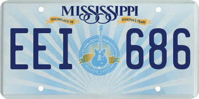 MS license plate EEI686