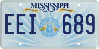 MS license plate EEI689
