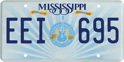 MS license plate EEI695