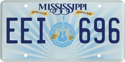 MS license plate EEI696