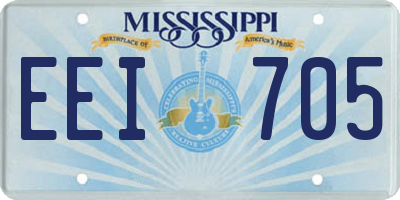 MS license plate EEI705