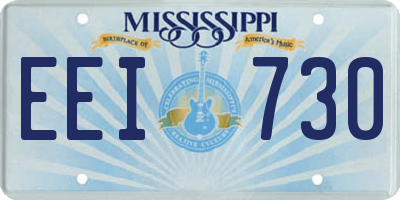MS license plate EEI730