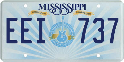 MS license plate EEI737