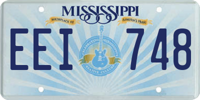 MS license plate EEI748