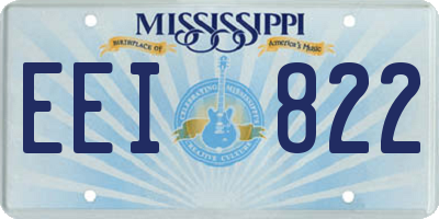 MS license plate EEI822