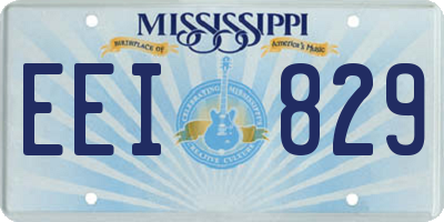 MS license plate EEI829