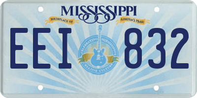 MS license plate EEI832