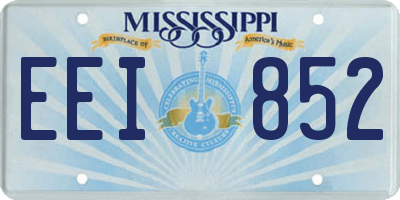MS license plate EEI852