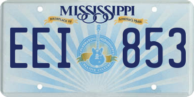 MS license plate EEI853