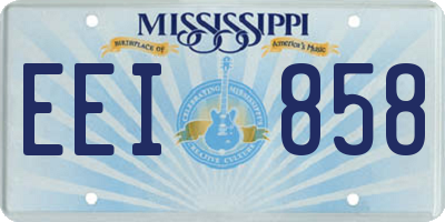 MS license plate EEI858