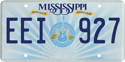 MS license plate EEI927