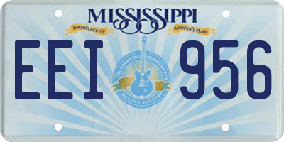 MS license plate EEI956