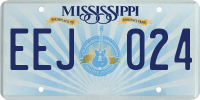 MS license plate EEJ024