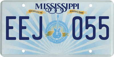 MS license plate EEJ055