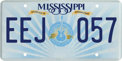 MS license plate EEJ057