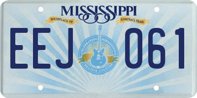 MS license plate EEJ061