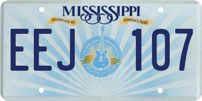 MS license plate EEJ107