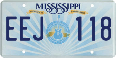 MS license plate EEJ118