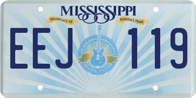 MS license plate EEJ119