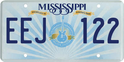 MS license plate EEJ122