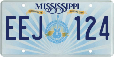 MS license plate EEJ124