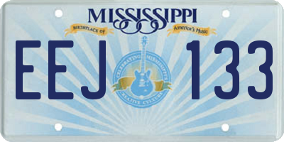 MS license plate EEJ133