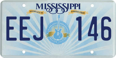 MS license plate EEJ146