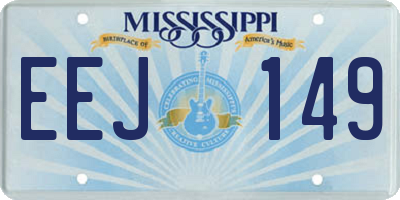 MS license plate EEJ149