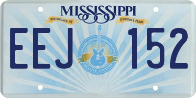 MS license plate EEJ152