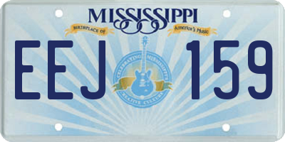 MS license plate EEJ159