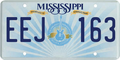 MS license plate EEJ163