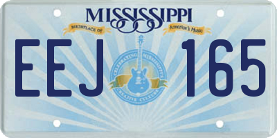 MS license plate EEJ165