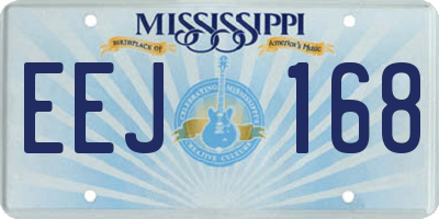 MS license plate EEJ168