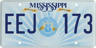 MS license plate EEJ173