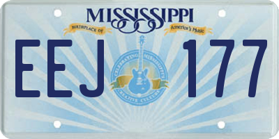 MS license plate EEJ177