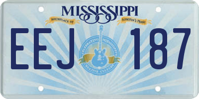 MS license plate EEJ187