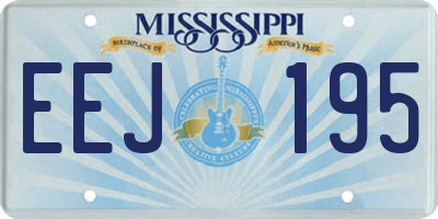 MS license plate EEJ195