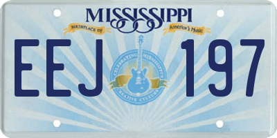 MS license plate EEJ197