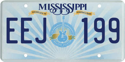 MS license plate EEJ199