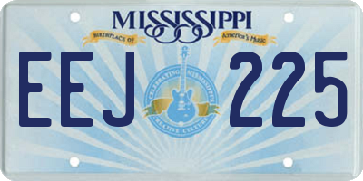 MS license plate EEJ225