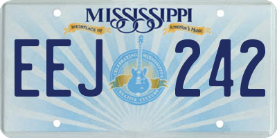MS license plate EEJ242