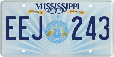 MS license plate EEJ243