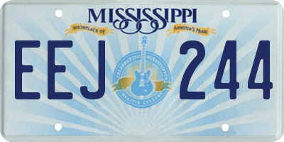 MS license plate EEJ244