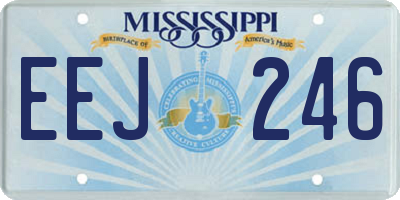MS license plate EEJ246