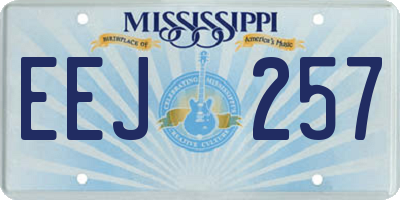 MS license plate EEJ257