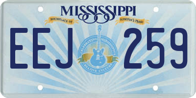 MS license plate EEJ259