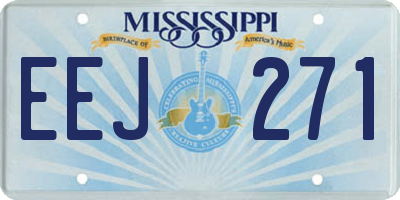 MS license plate EEJ271